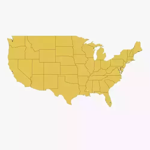 USA 3d map 3D model