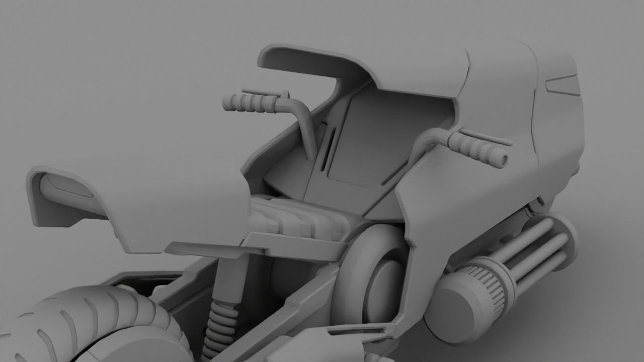 sci-fi motorbike 3D model_5