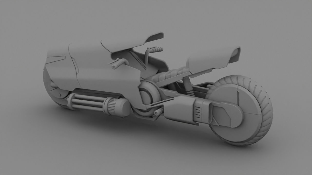 sci-fi motorbike 3D model_9