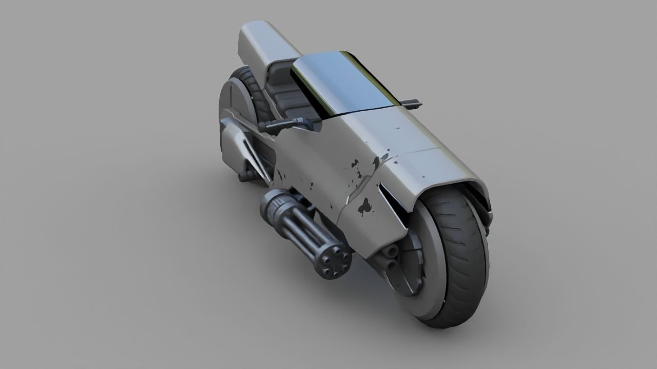 sci-fi motorbike 3D model_4