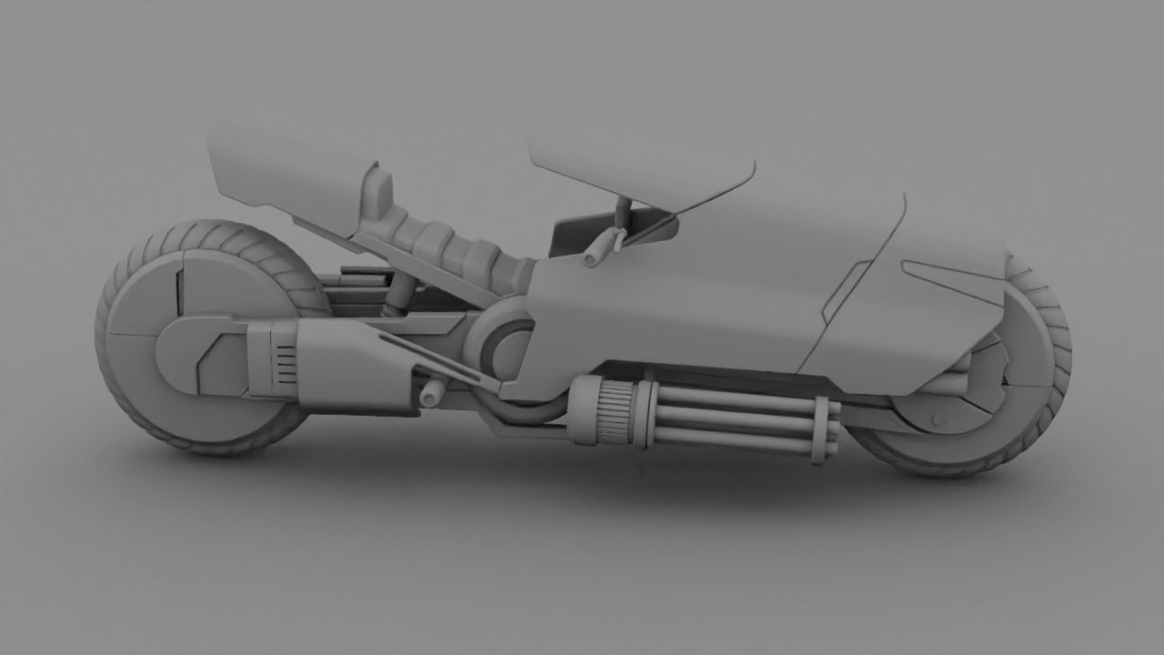 sci-fi motorbike 3D model_7