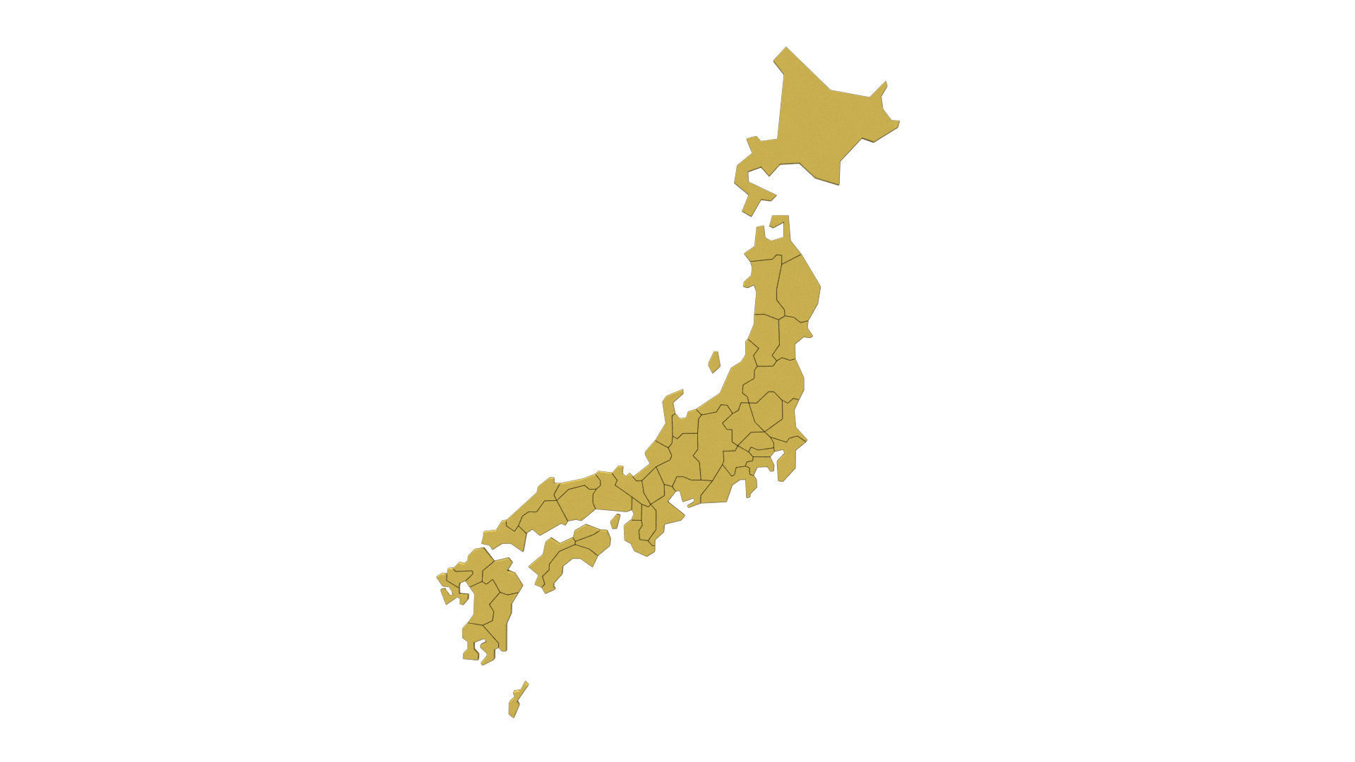 Japan 3d map 3D model_2
