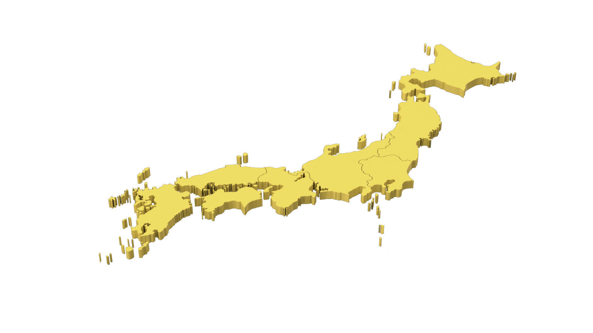 Japan 3d map 3D model_5