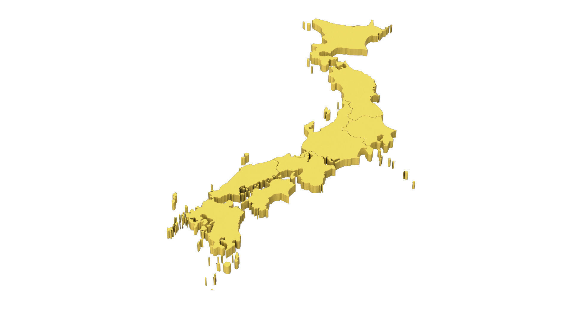 Japan 3d map 3D model_3
