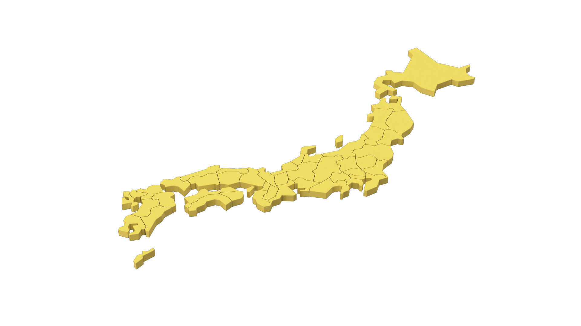 Japan 3d map 3D model_6