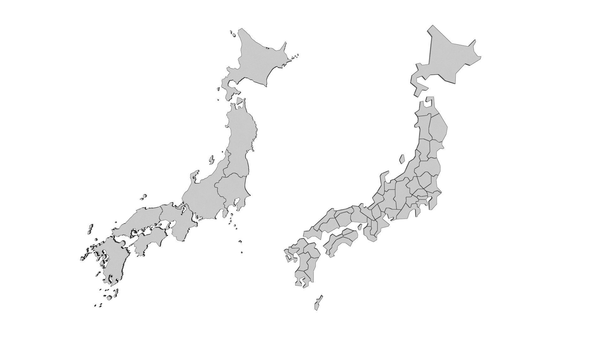Japan 3d map 3D model_8