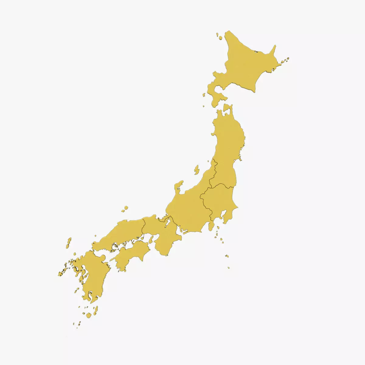 Japan 3d map 3D model_0