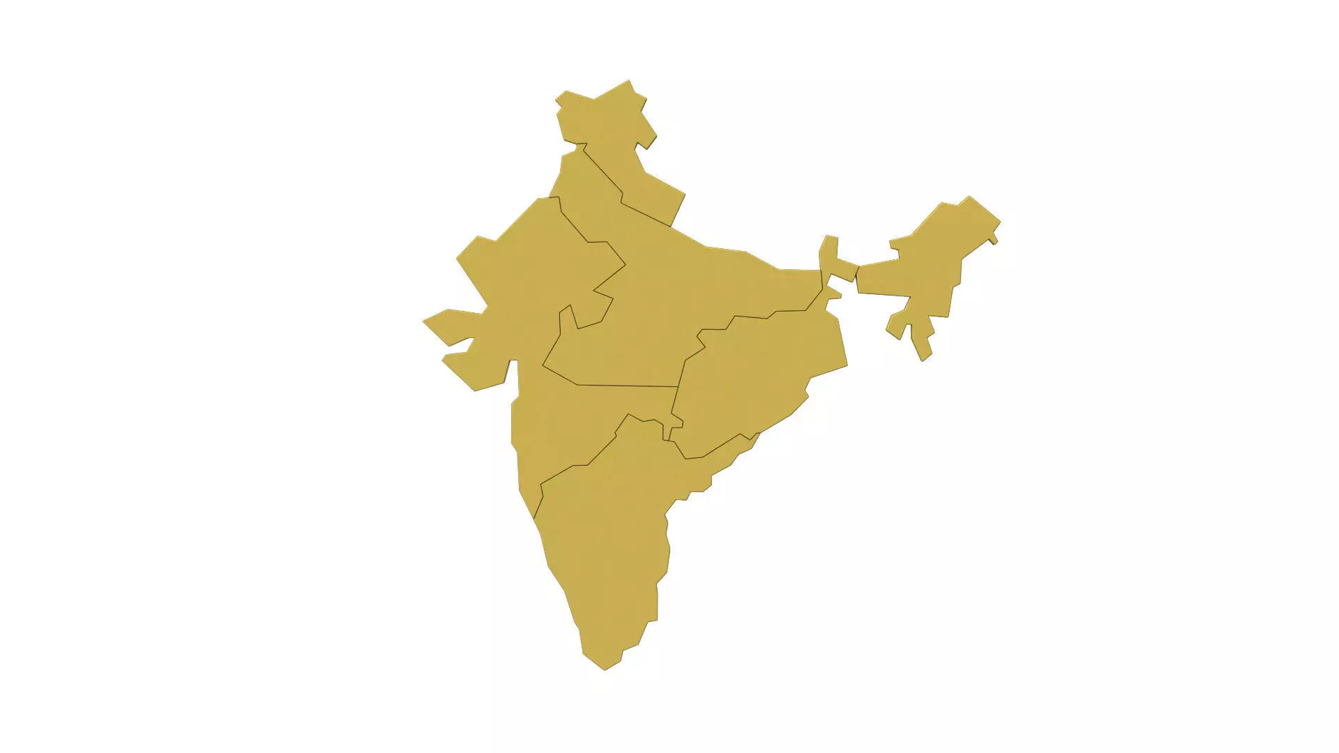 India 3d map 3D model_0