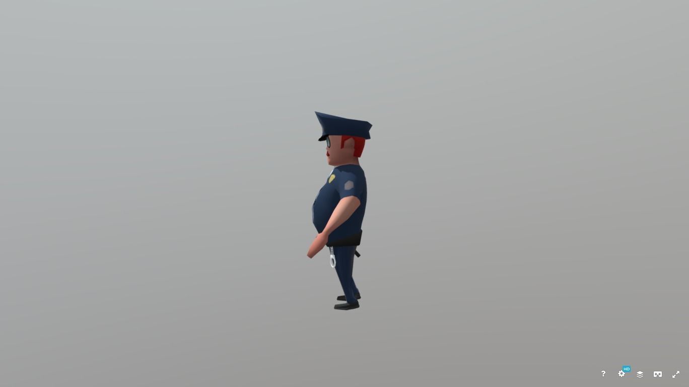 Police Officer 3D model_1