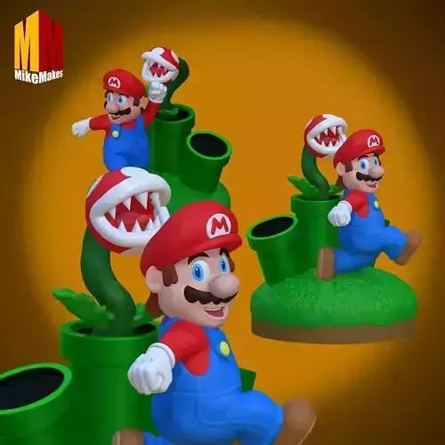 SUPER MARIO STATUE NINTENDO DIORAMA