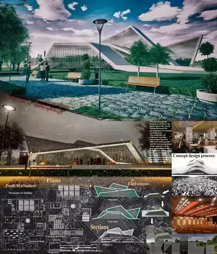 2D and 3D AutoCAD Museum project