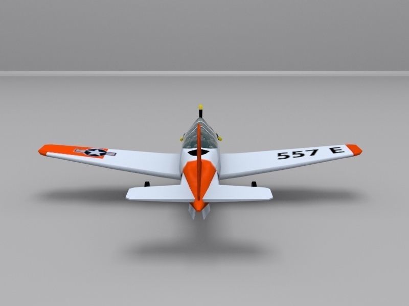 Beechcraft T-34C Mentor Low-poly 3D model_11