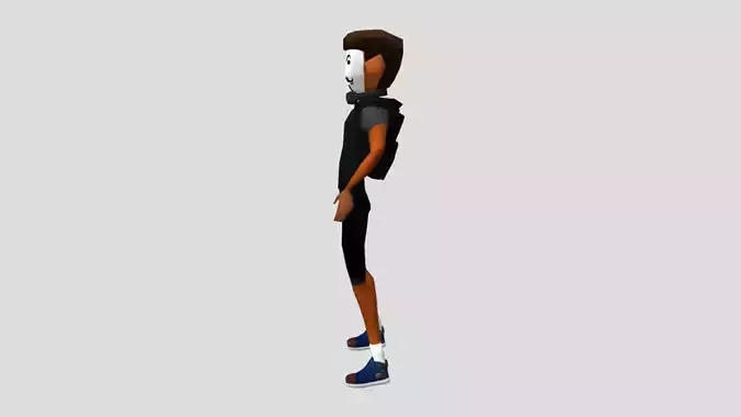 Hacker Character 3D model