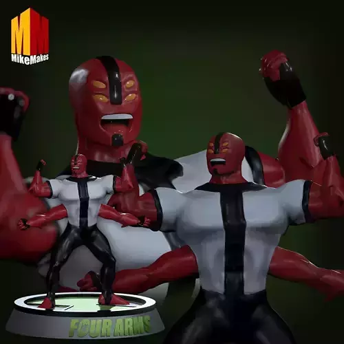 BEN 10 ALIEN FOUR ARMS 3D print model