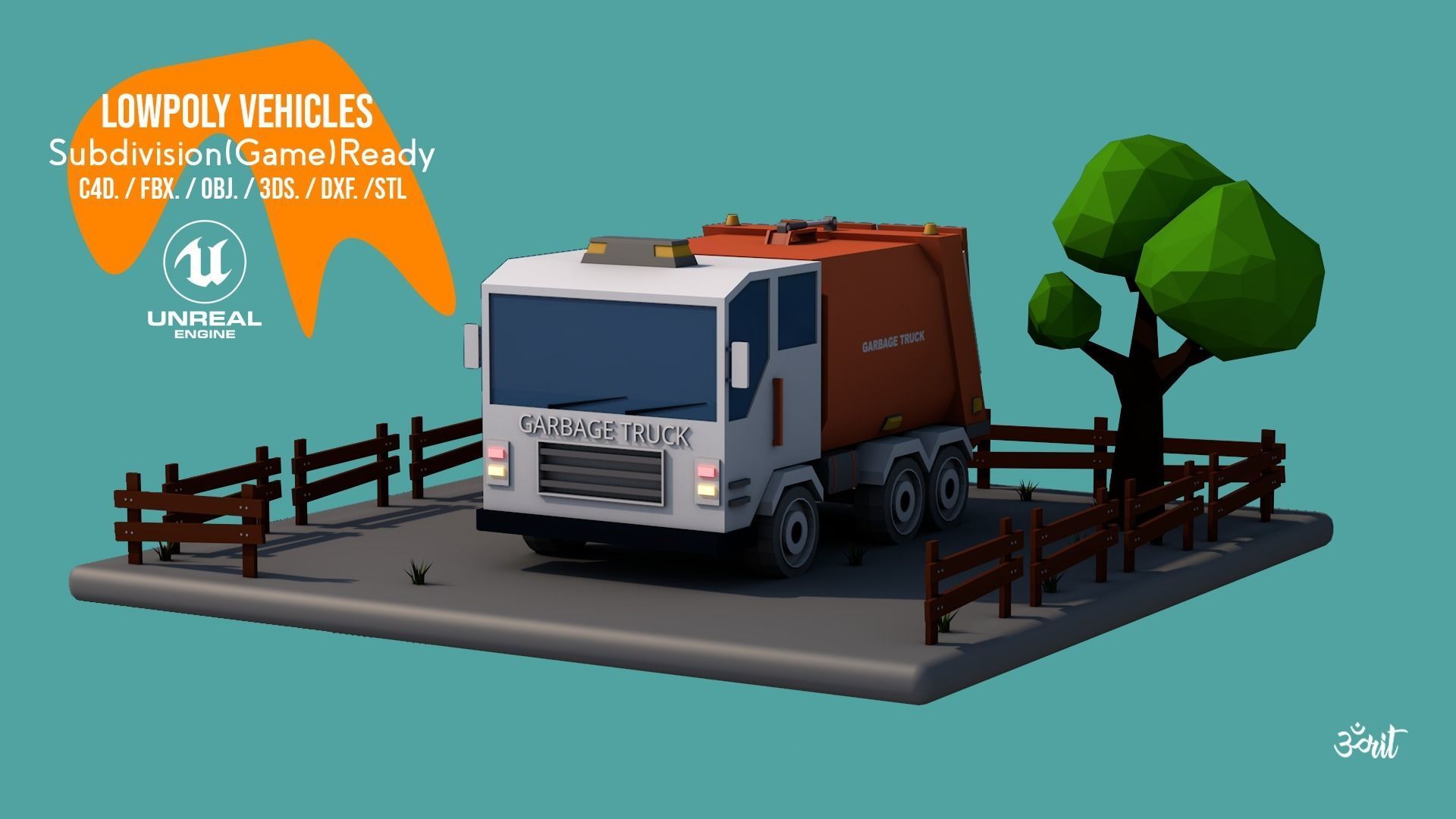 Lowpoly Vehicles Pack - Subdivision-Game-Ready Low-poly 3D model_9