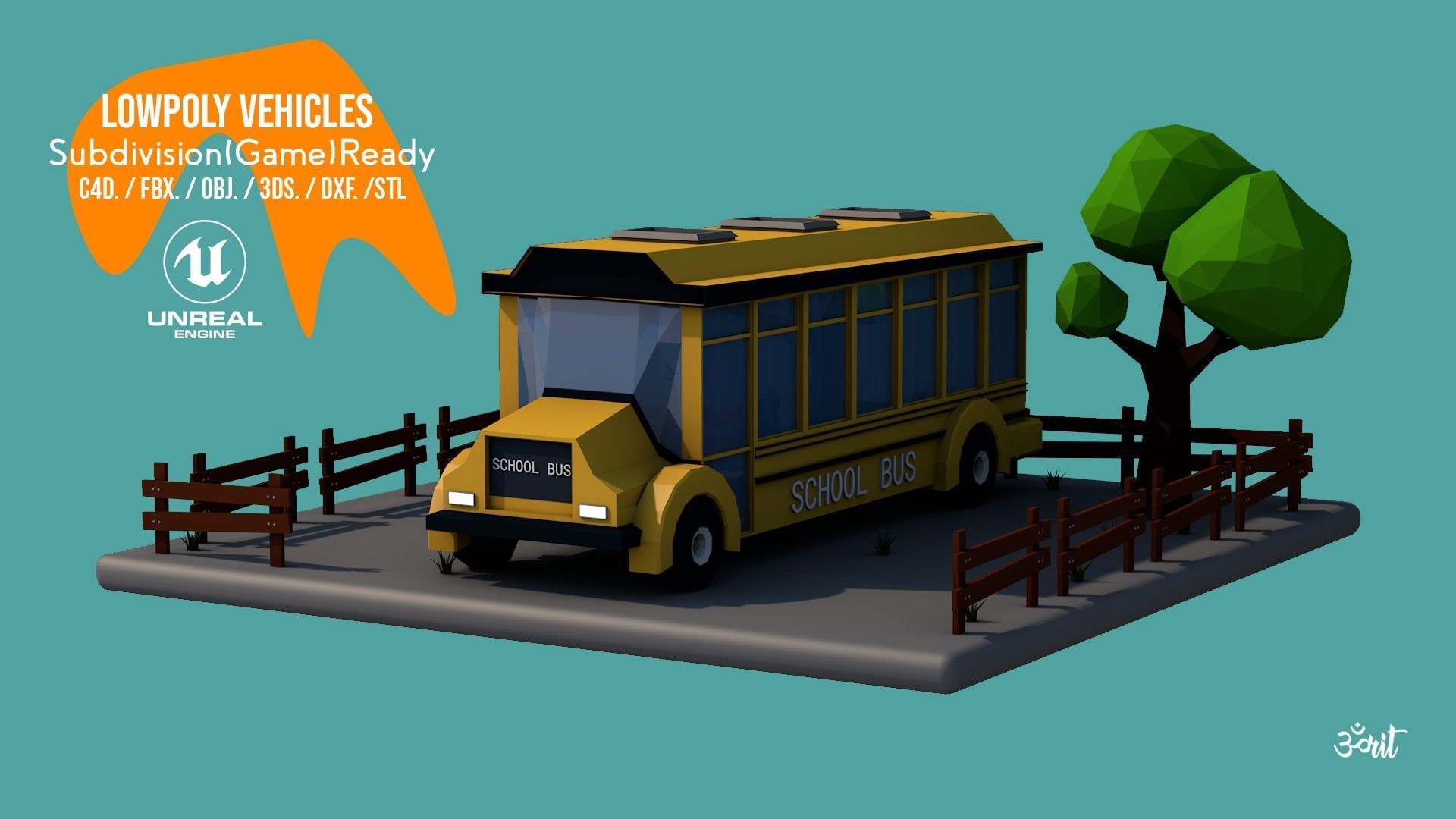 Lowpoly Vehicles Pack - Subdivision-Game-Ready Low-poly 3D model_15