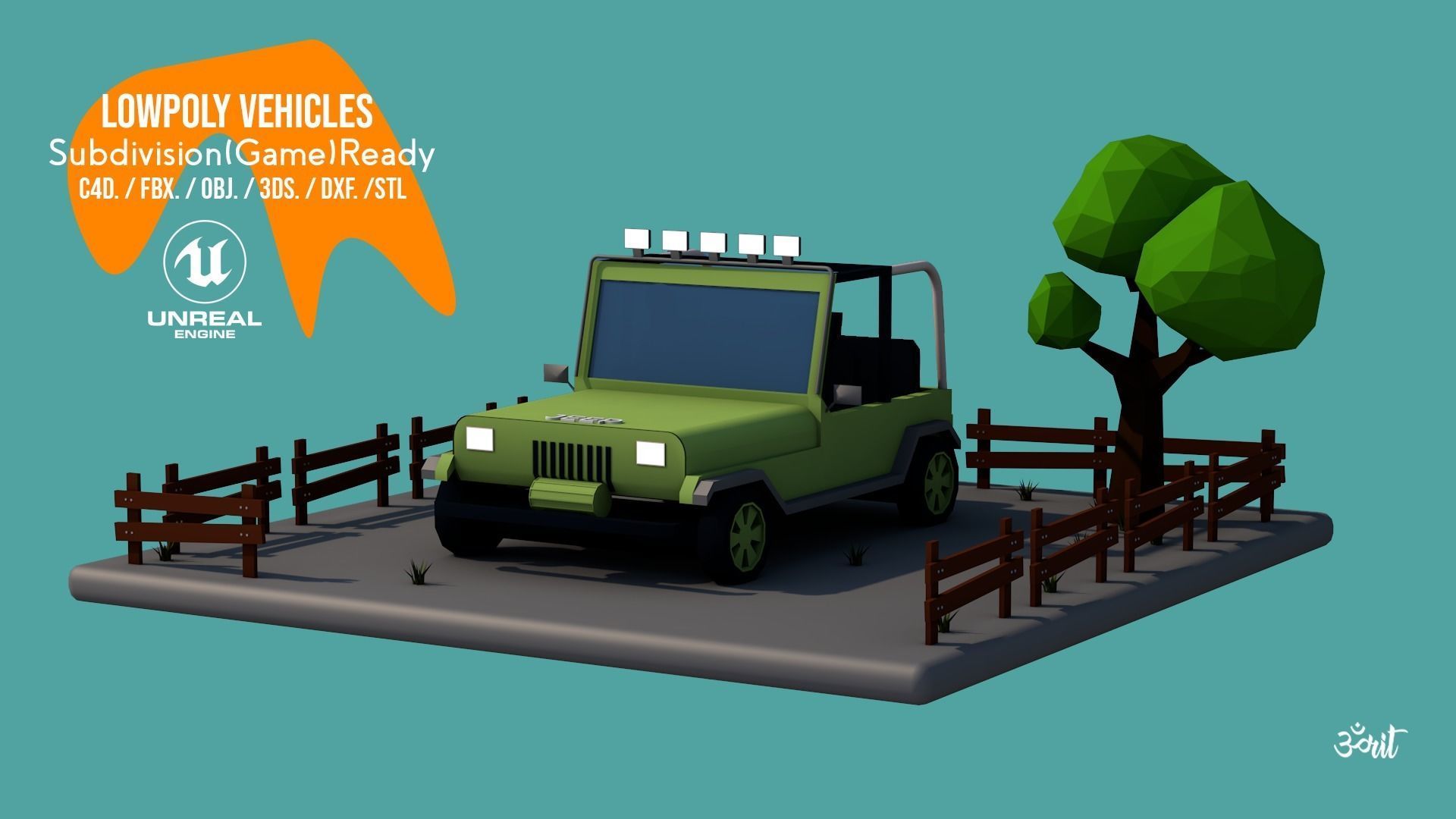 Lowpoly Vehicles Pack - Subdivision-Game-Ready Low-poly 3D model_5
