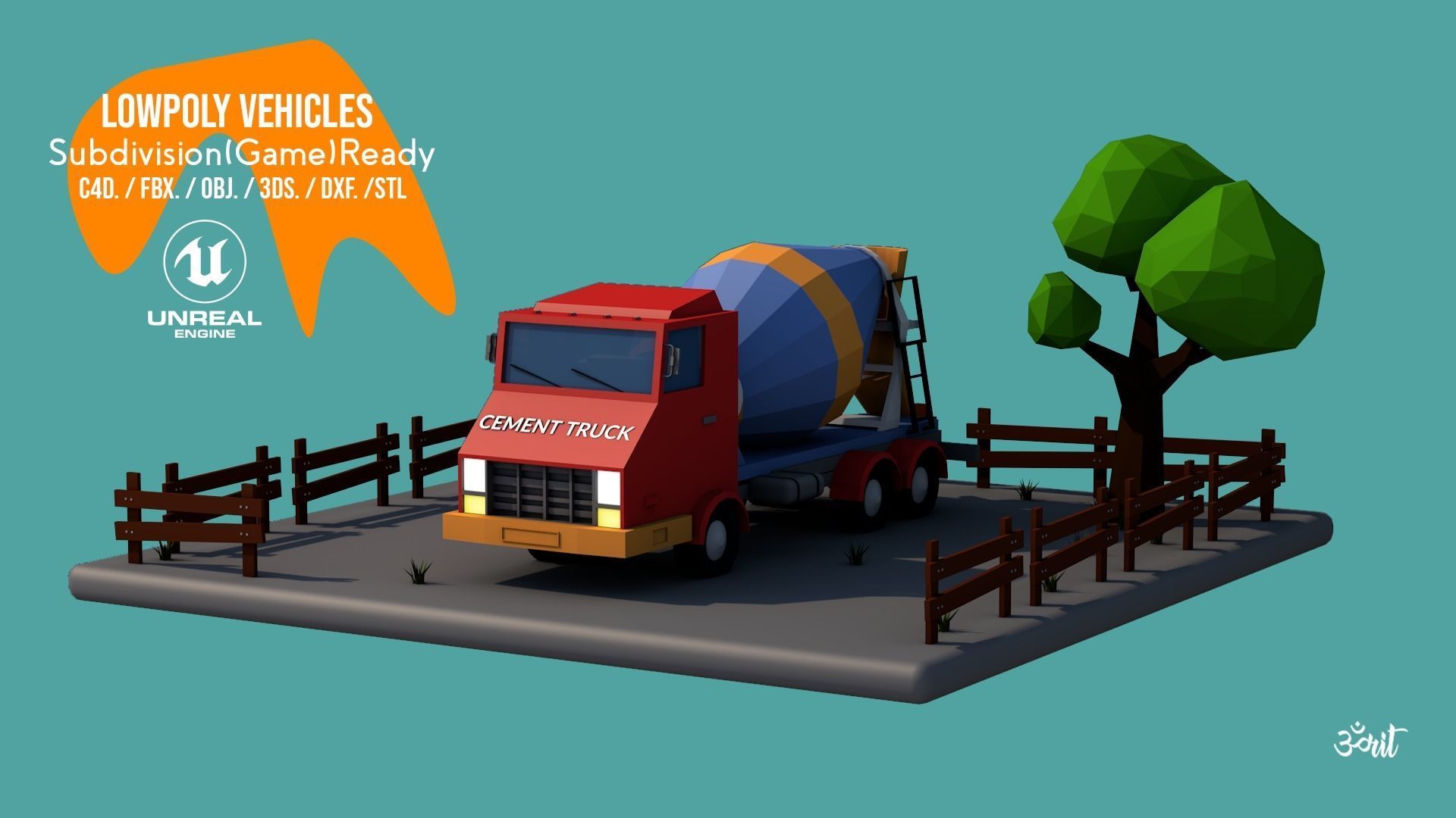 Lowpoly Vehicles Pack - Subdivision-Game-Ready Low-poly 3D model_13