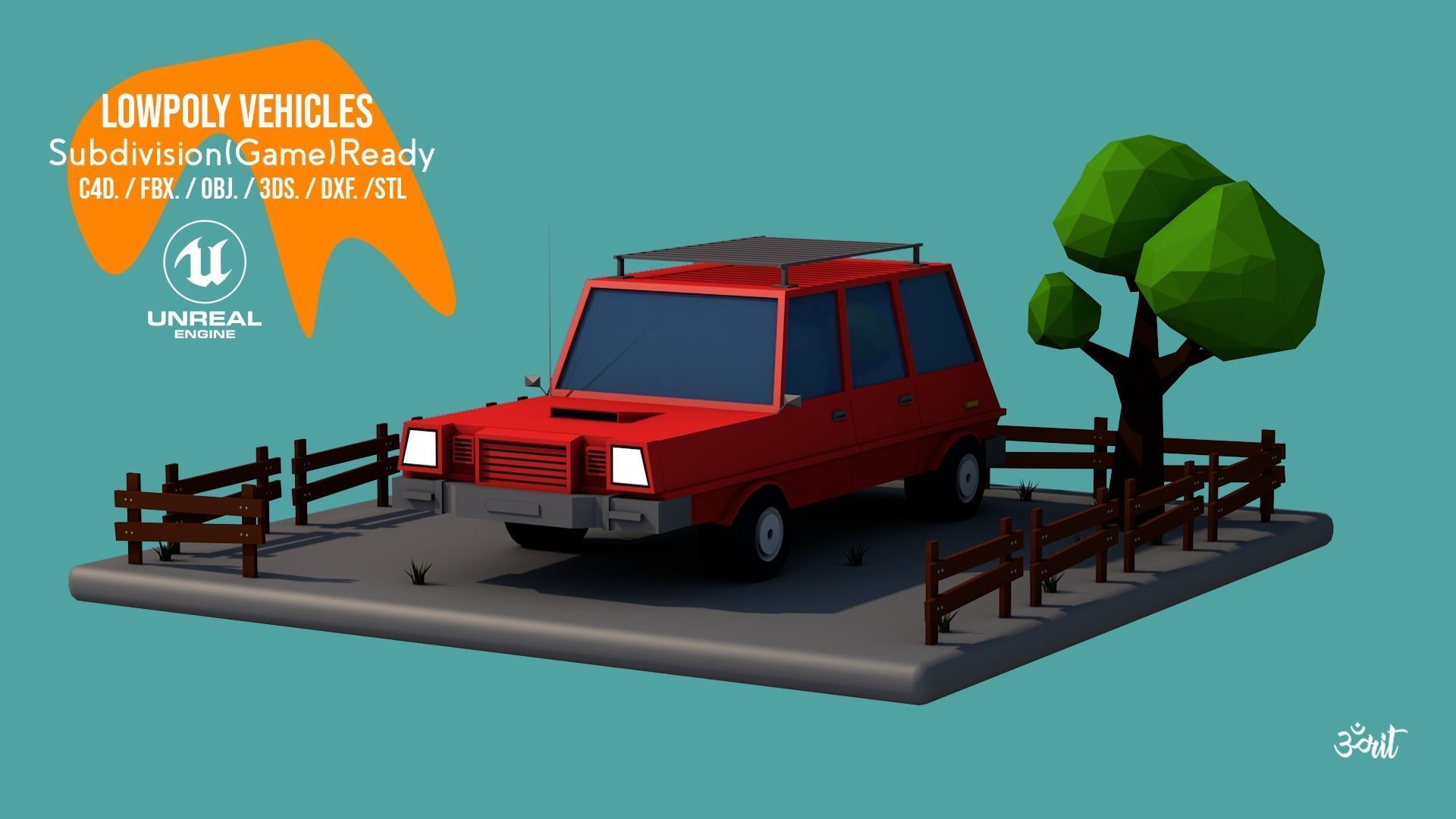 Lowpoly Vehicles Pack - Subdivision-Game-Ready Low-poly 3D model_7