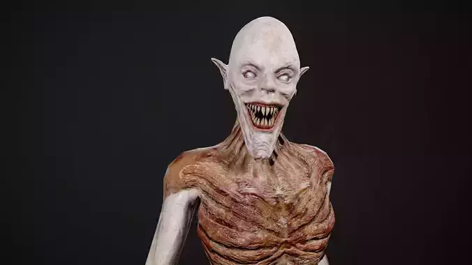 Ghoul human body Low-poly 3D model
