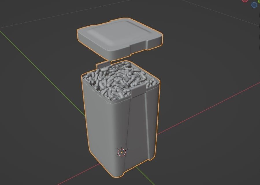 Beans food Storage Container  3D model_4