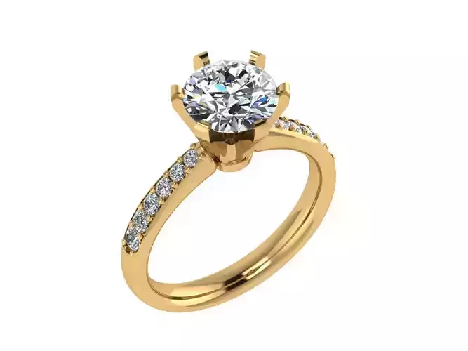 Ring001 diamond engagement ring gold