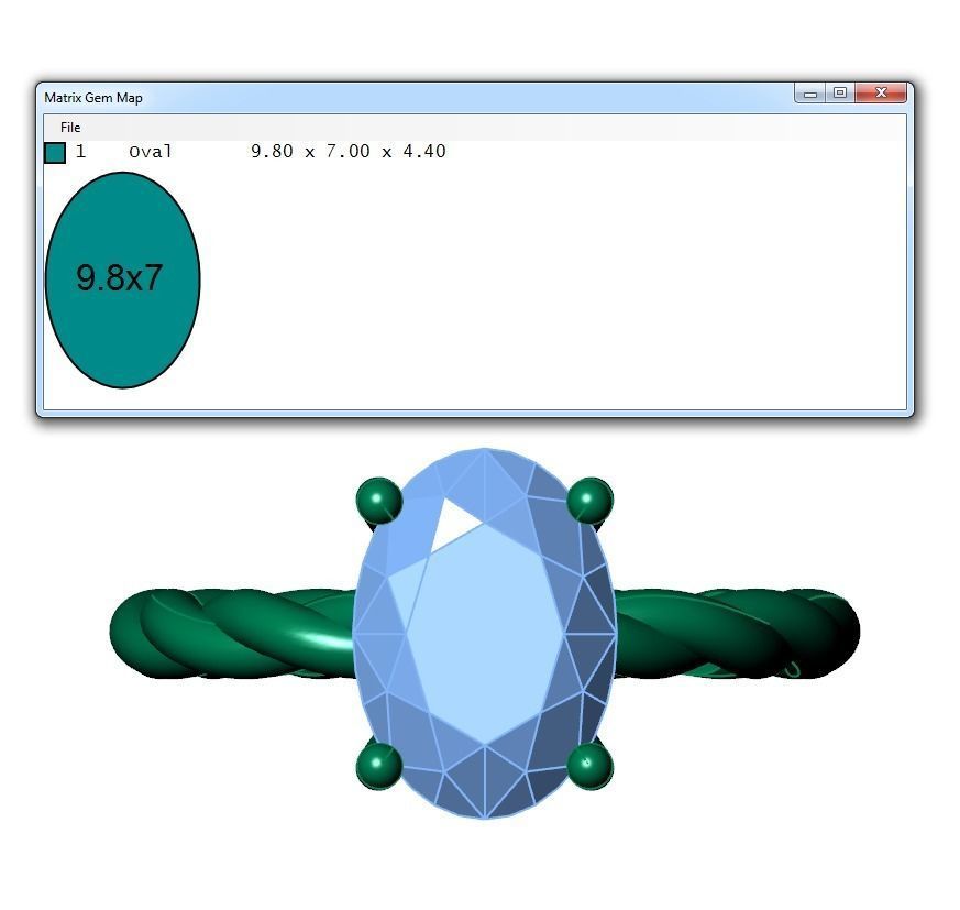 Ring003 gold twisted diamond engagement ring 3D print model_6