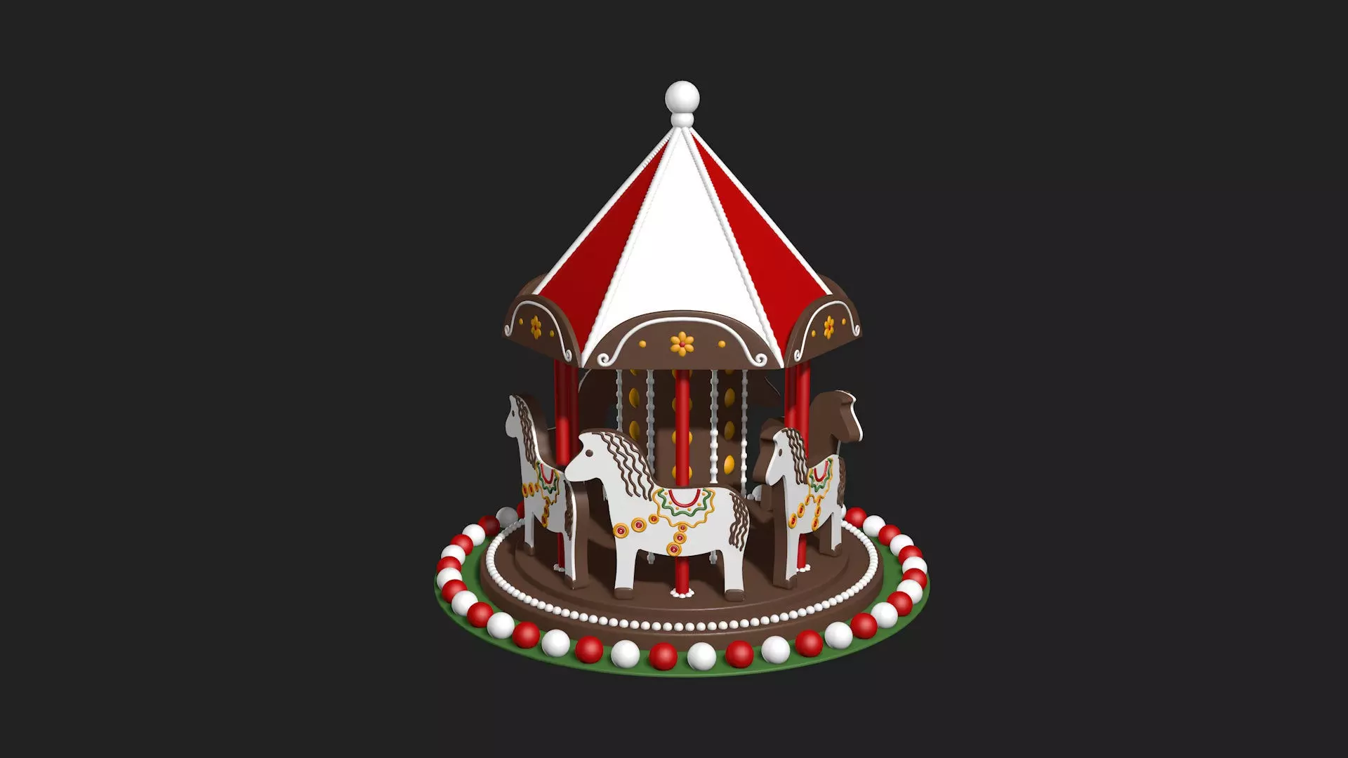 Christmas carousel toy 3D model