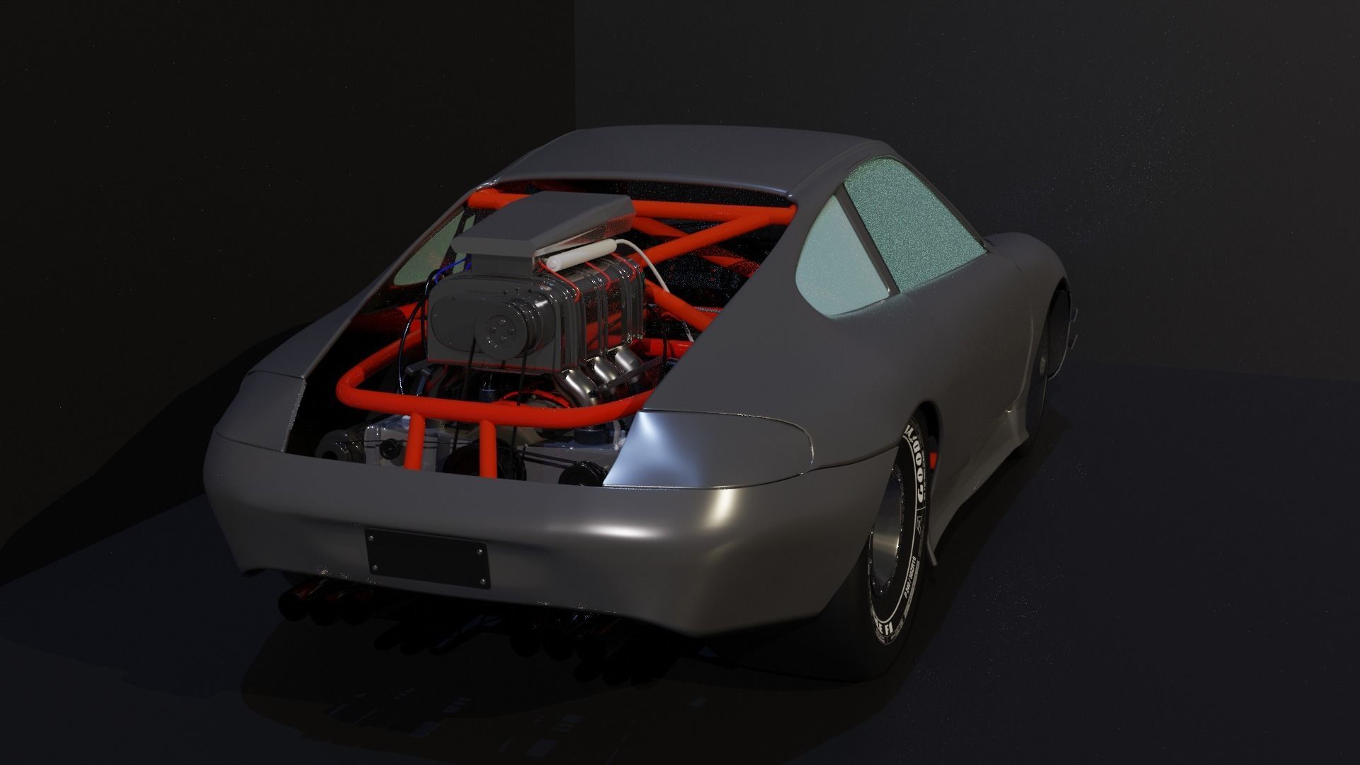 Porshe 911 Dragster 3D model | CGTrader