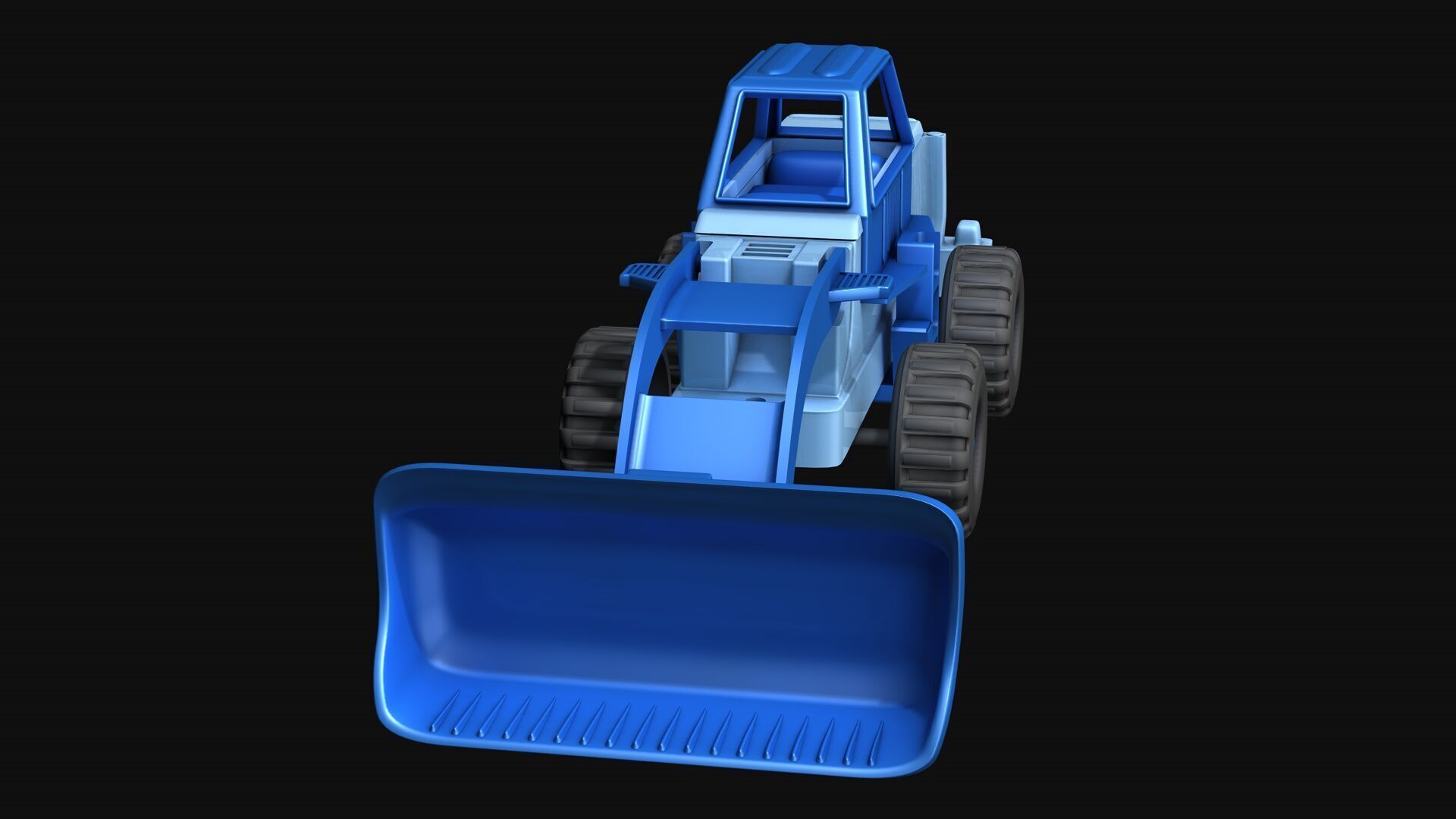 Toy Tractor 3D model_3
