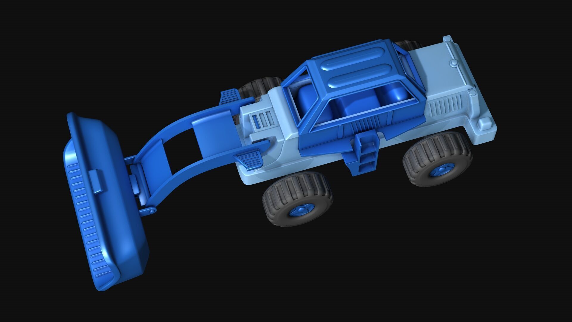 Toy Tractor 3D model_2