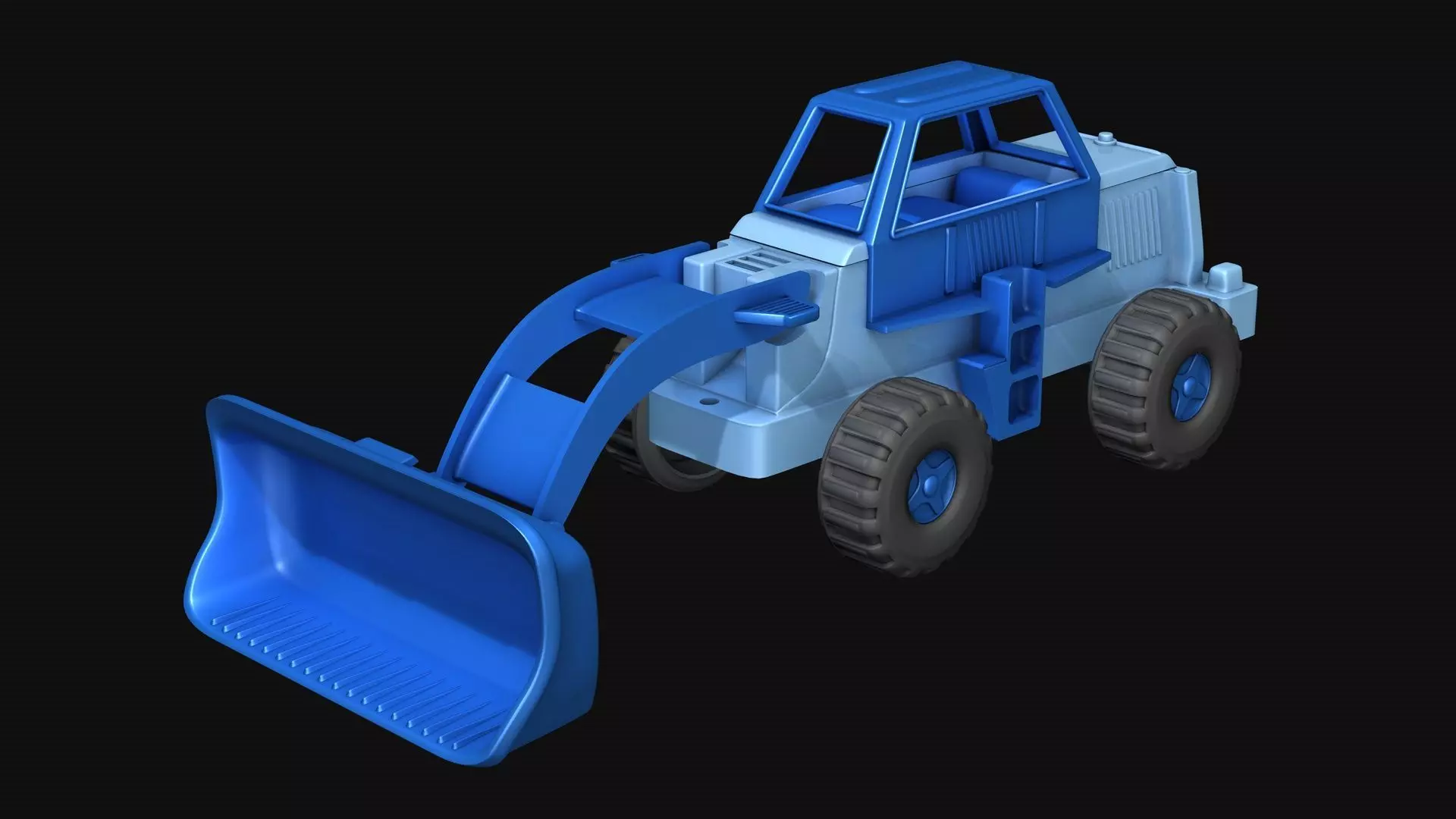 Toy Tractor 3D model_0