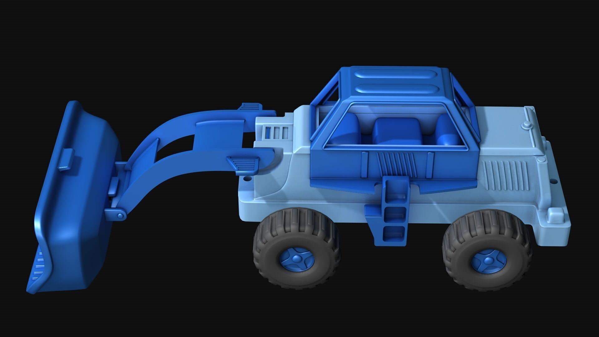 Toy Tractor 3D model_5