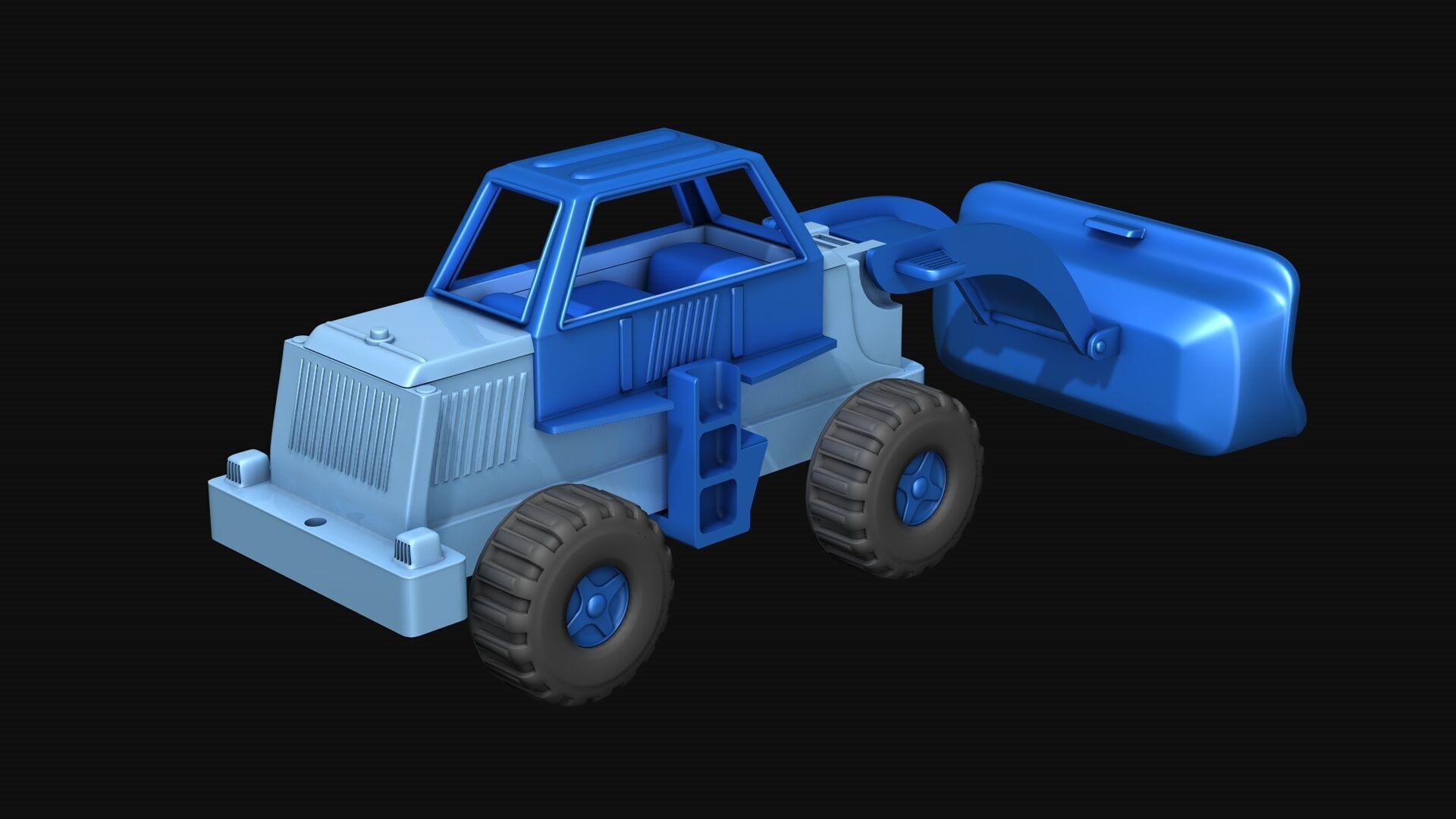 Toy Tractor 3D model_1