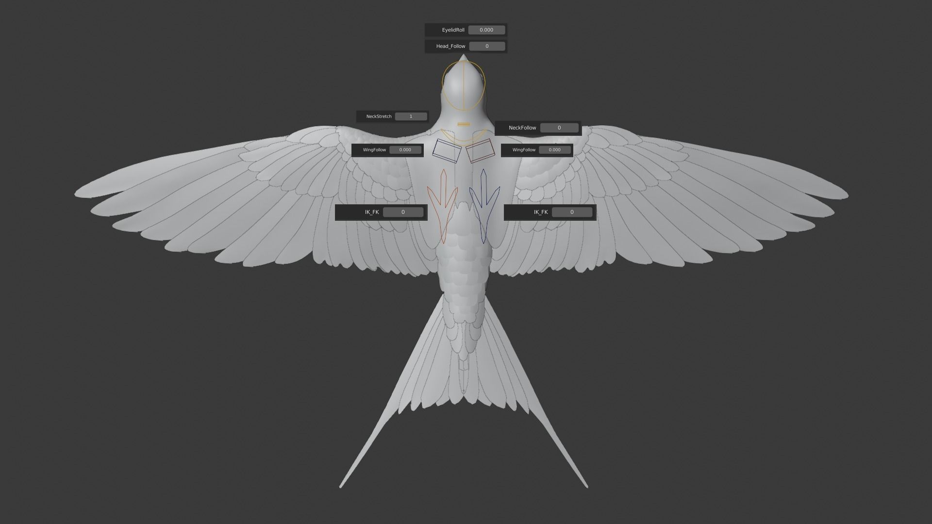 Barn Swallow Animated VFX Grace 3D model_15