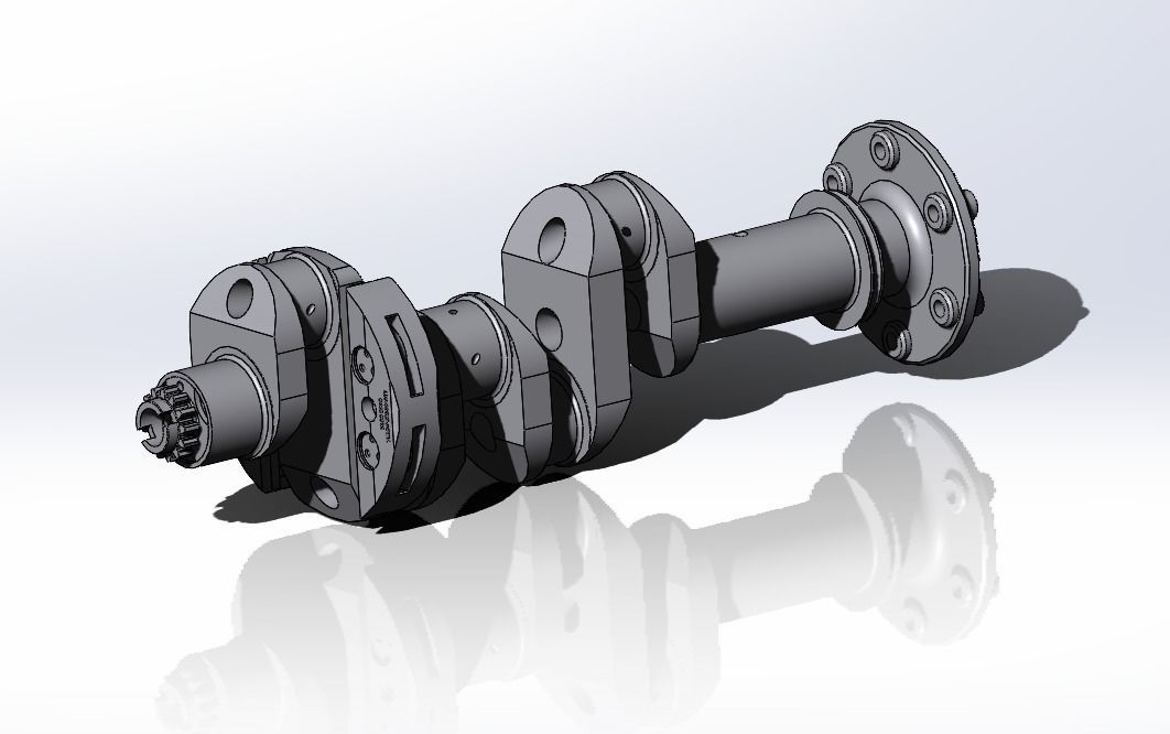 Crankshaft Assembly Lycoming IO-390 3D model_1