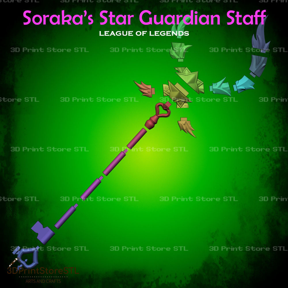 Sorakan Star Guardian Cosplay League of Legends - STL File 3D print model_4