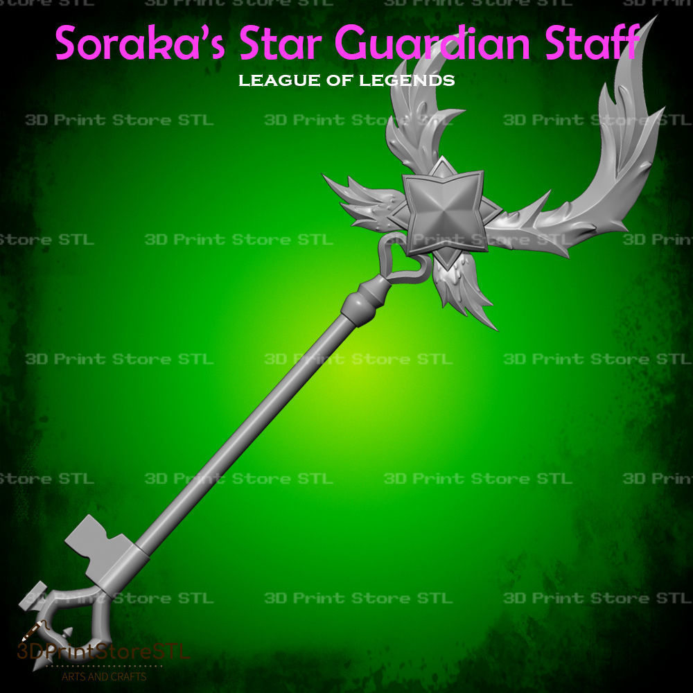 Sorakan Star Guardian Cosplay League of Legends - STL File 3D print model_3