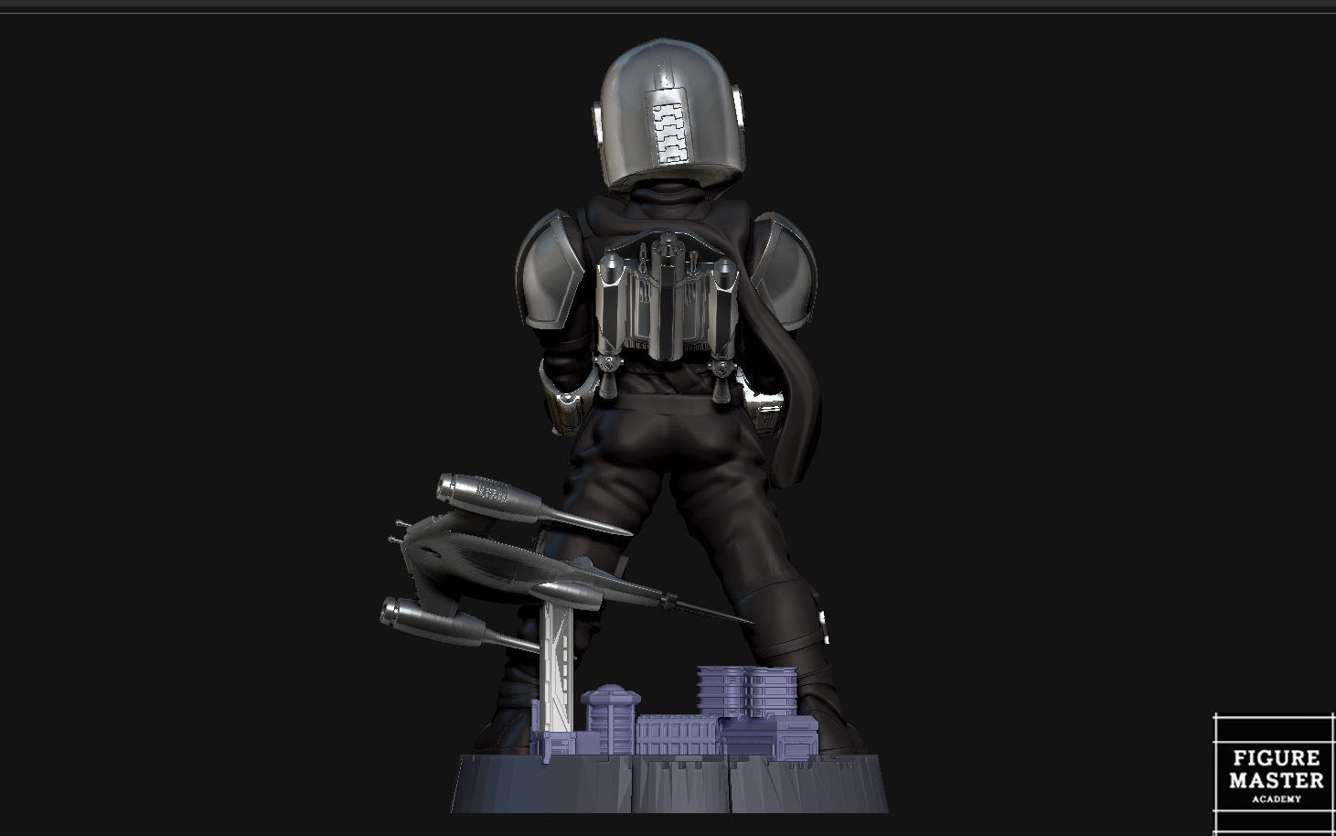 MANDALORIAN BESKAR PS5 PS4 CONTROLLER HOLDER STARWARS DISNEY 3D print model_5