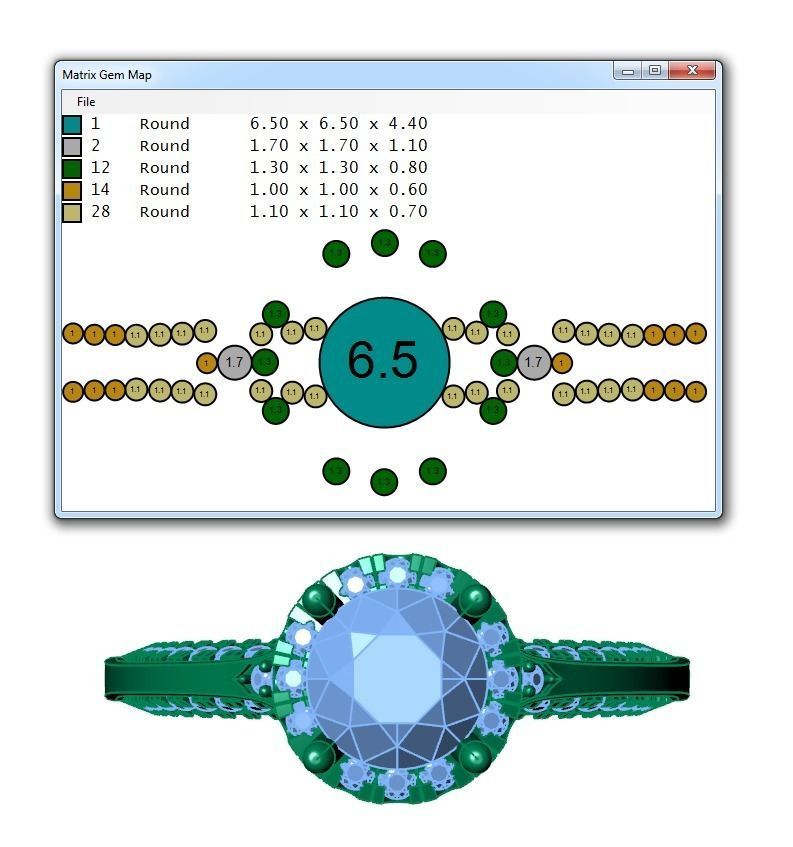 Ring010 oval diamond engagement ring gold 3D print model_6