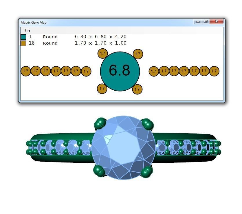 Ring011 diamond engagement ring gold 3D print model_6