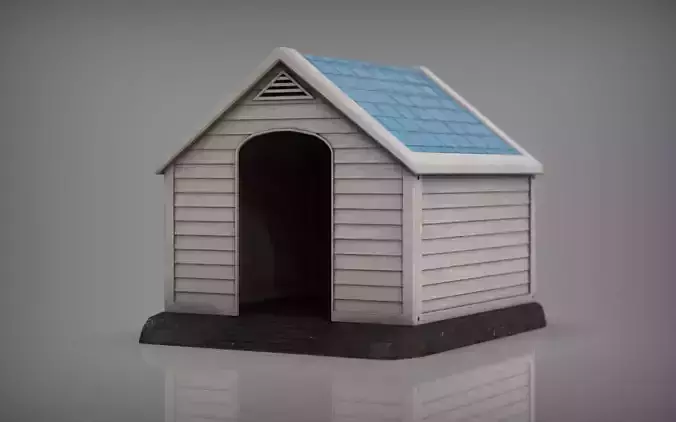 Dog House Low-poly 3D model