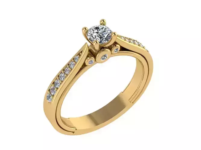 Ring014 diamond engagement ring gold