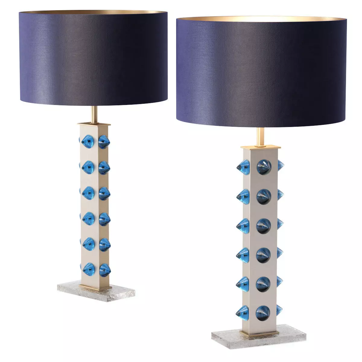 Pair of table Lamp by LA Studio  3D model_0