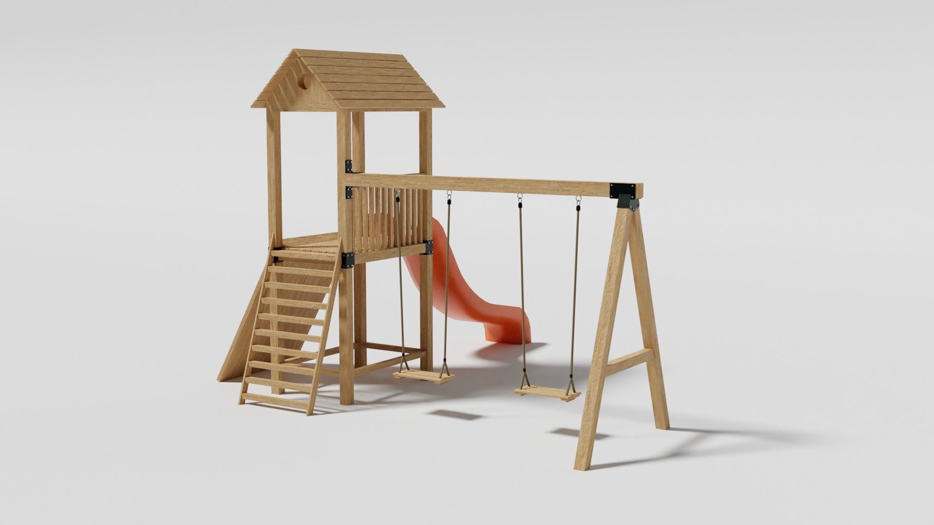 Playground Slide-Swing Low-poly 3D model_3