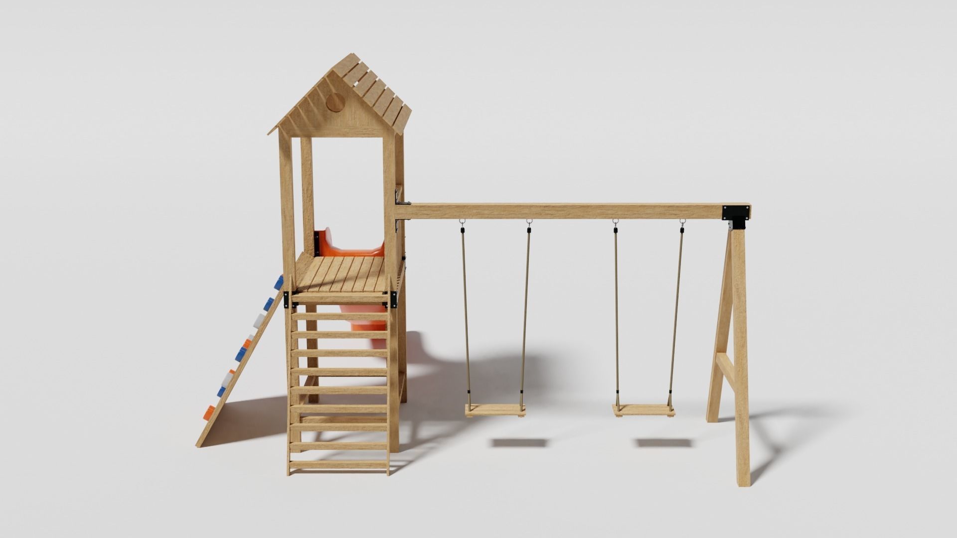 Playground Slide-Swing Low-poly 3D model_4