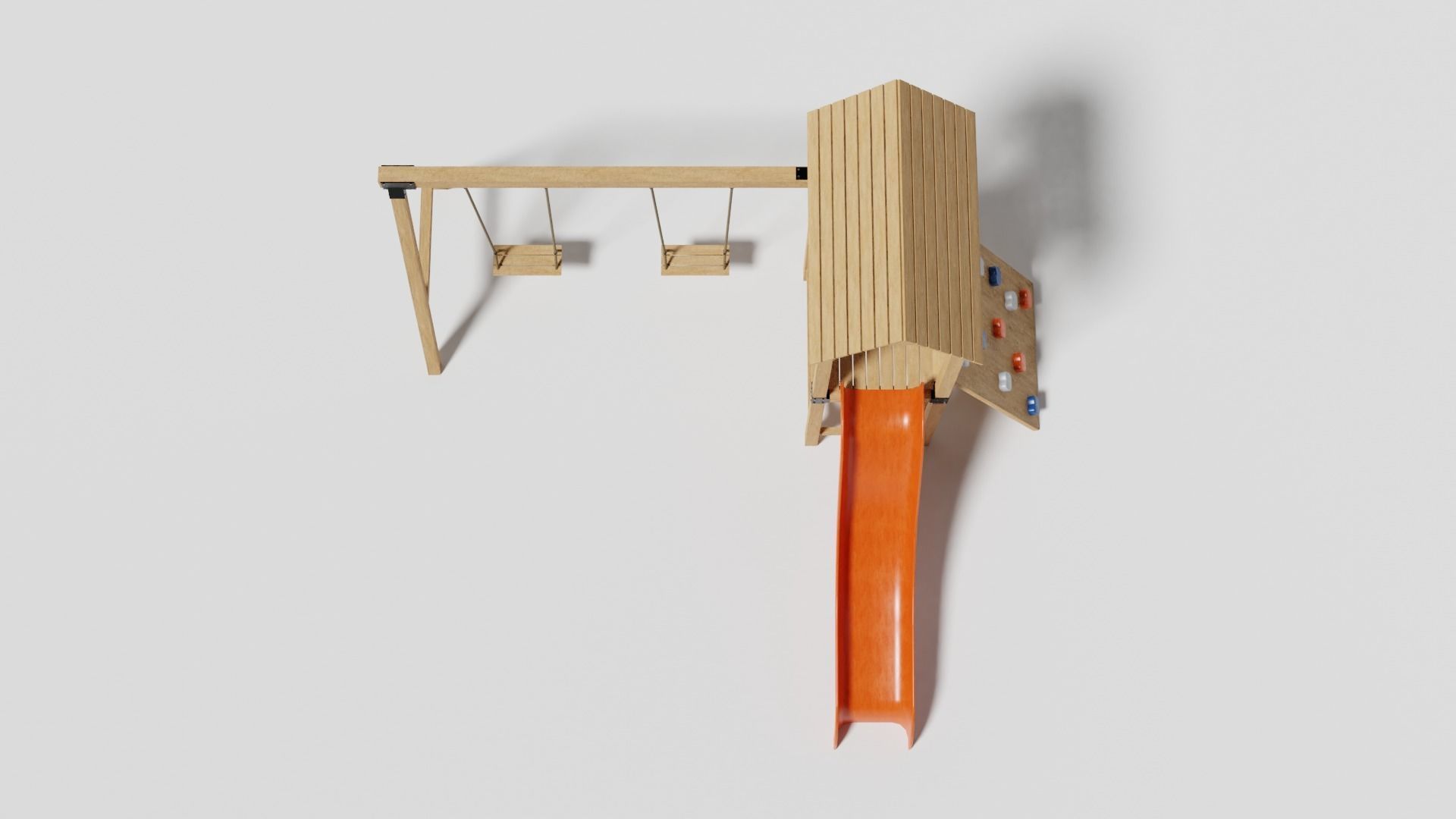 Playground Slide-Swing Low-poly 3D model_6