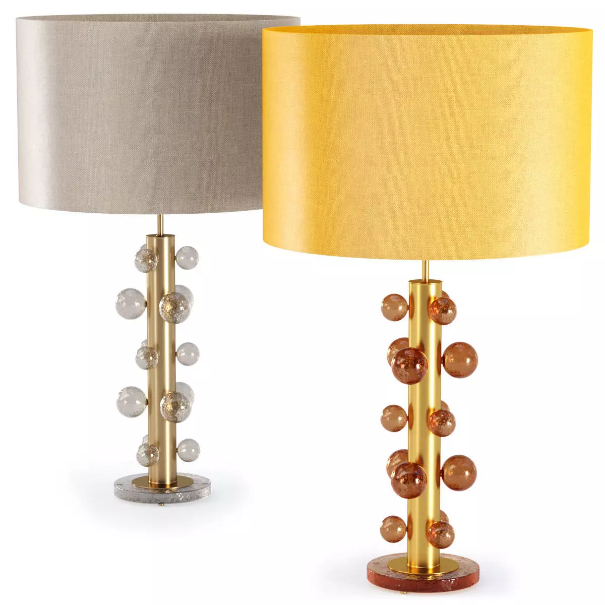 Pair of table Lamp by LA Studio  3D model_0