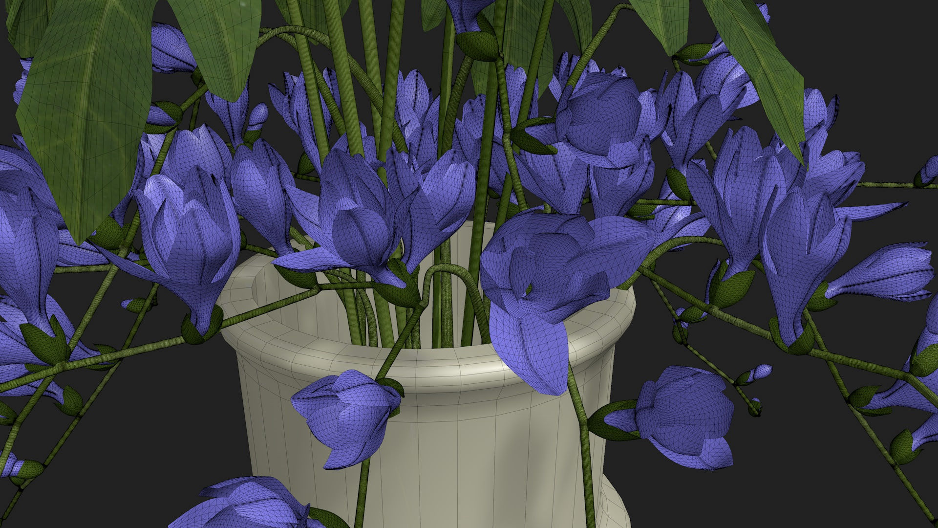 Flowers in a vase 3D model_8