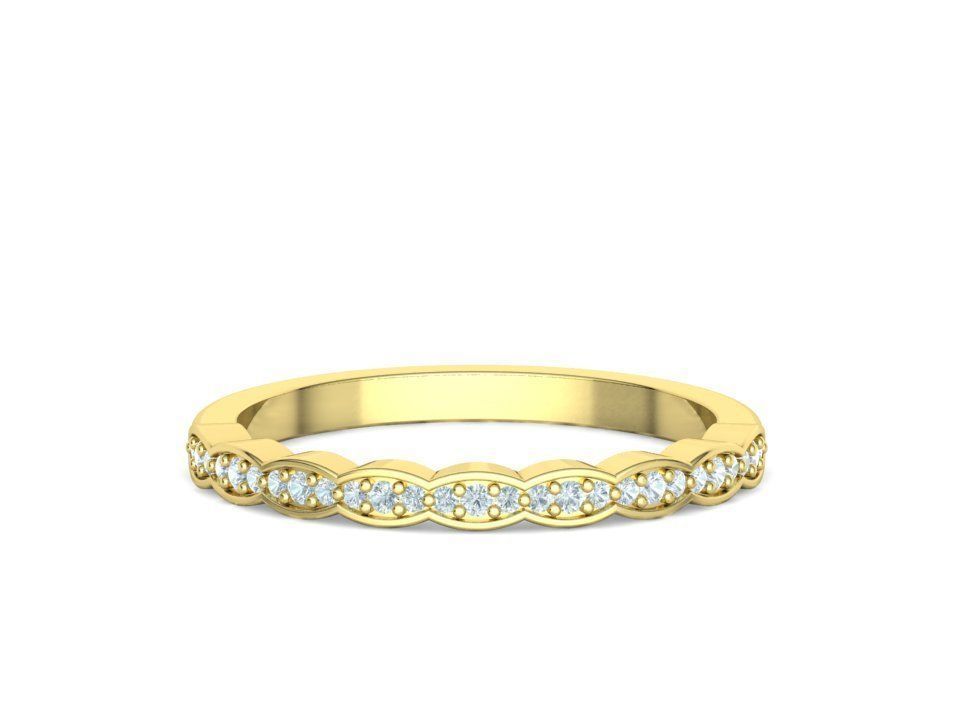 Vintage Wedding Band Eternity Diamond Ring 3dmodel 3D print model_12